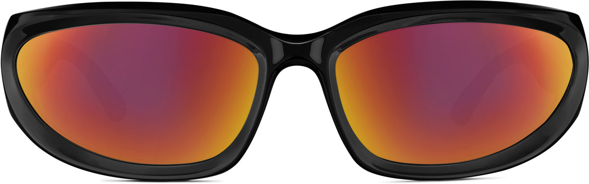 Black Wrap-Around Sunglasses