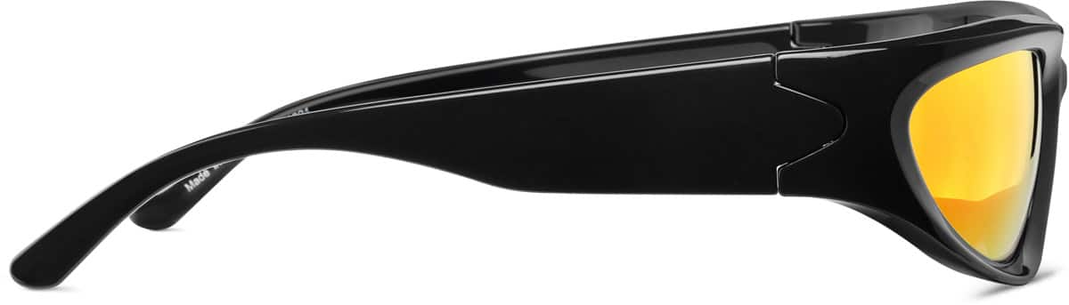 Side view of Rectangle Sunglasses A10161821 in Black