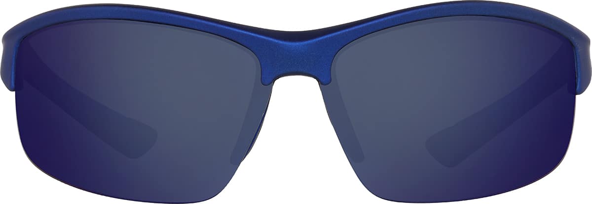 Front view of Half-Rim Sunglasses A10161916 in Blue