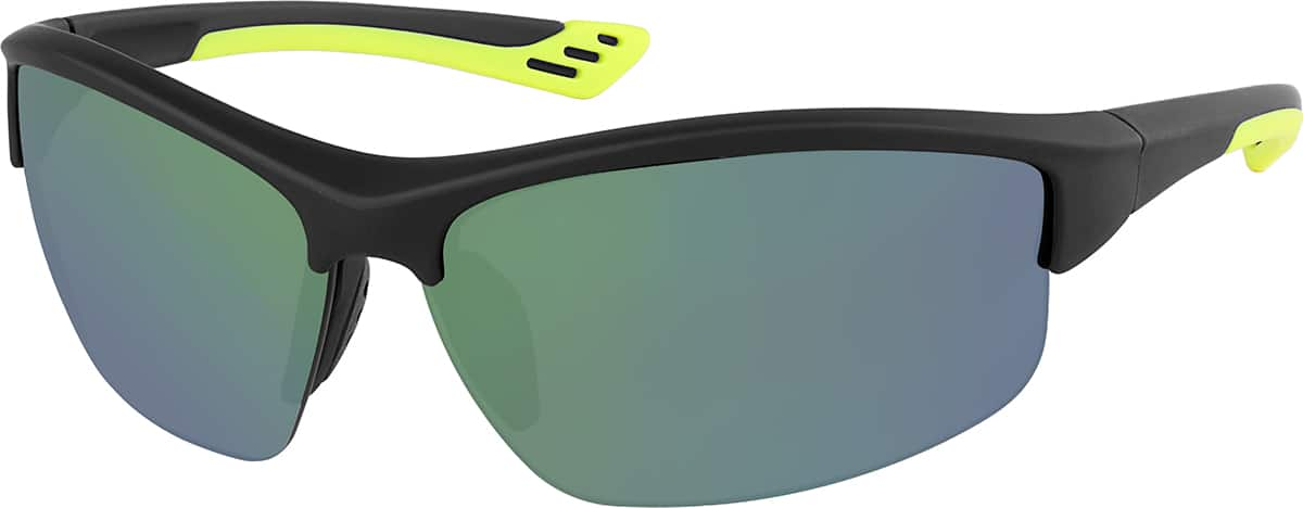 Angle view of Half-Rim Sunglasses A10161921 in Black