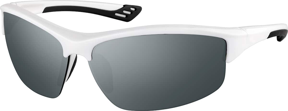 Angle view of Half-Rim Sunglasses A10161930 in White