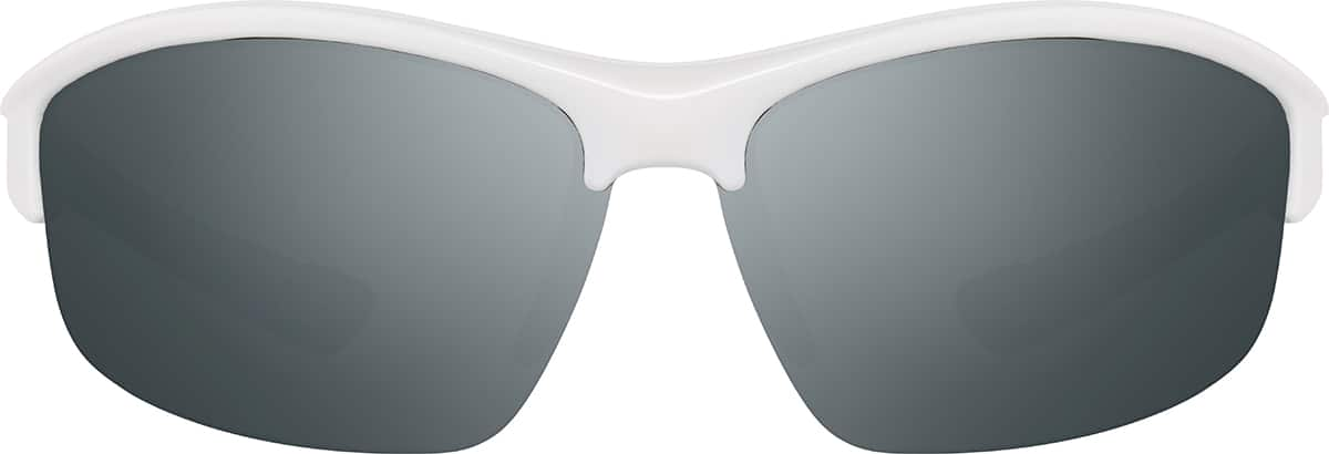 Front view of Half-Rim Sunglasses A10161930 in White