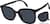 Angle view of Foldable Square Sunglases A10162021 in Black thumbnail