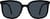 Front view of Foldable Square Sunglases A10162021 in Black thumbnail