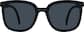 Front view of Foldable Square Sunglases A10162021 in Black thumbnail