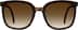Foldable Square Sunglases A10162025 in Tortoiseshell