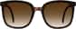 Front view of Foldable Square Sunglases A10162025 in Tortoiseshell thumbnail