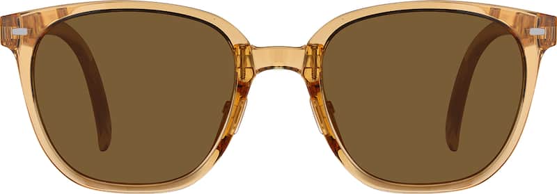 Brown Foldable Square Sunglases