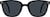 Front view of Foldable Square Sunglases A10170121 in Black thumbnail