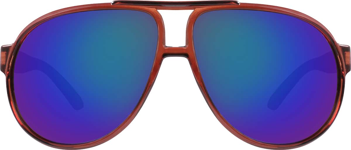 Front view of Sunglasses A10185515 in Brown