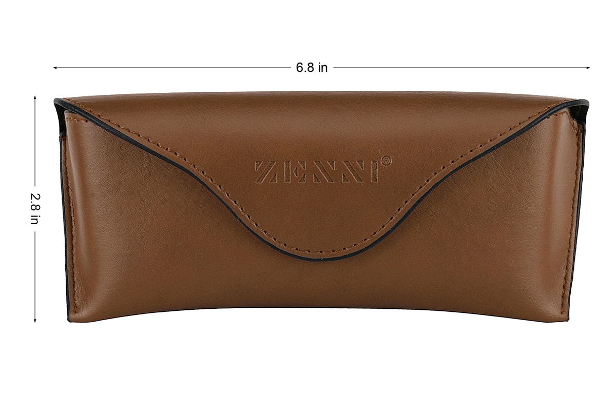 Brown Deluxe Eyeglass Case-angle-view-03