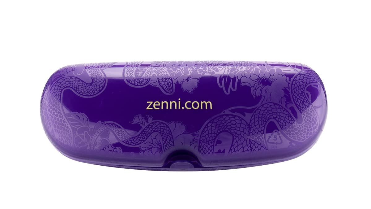 Purple Lunar New Year Hard-Shell Eyeglass Case-angle-view-02