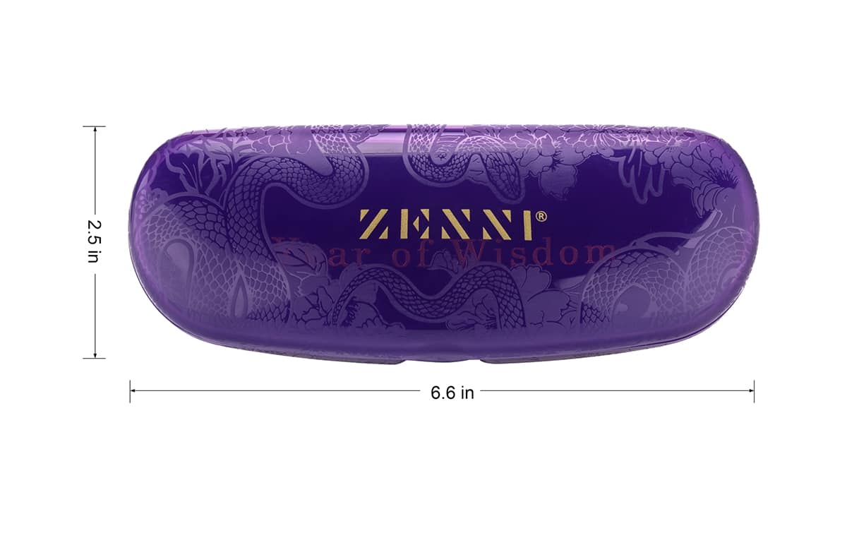 Purple Lunar New Year Hard-Shell Eyeglass Case-angle-view-04