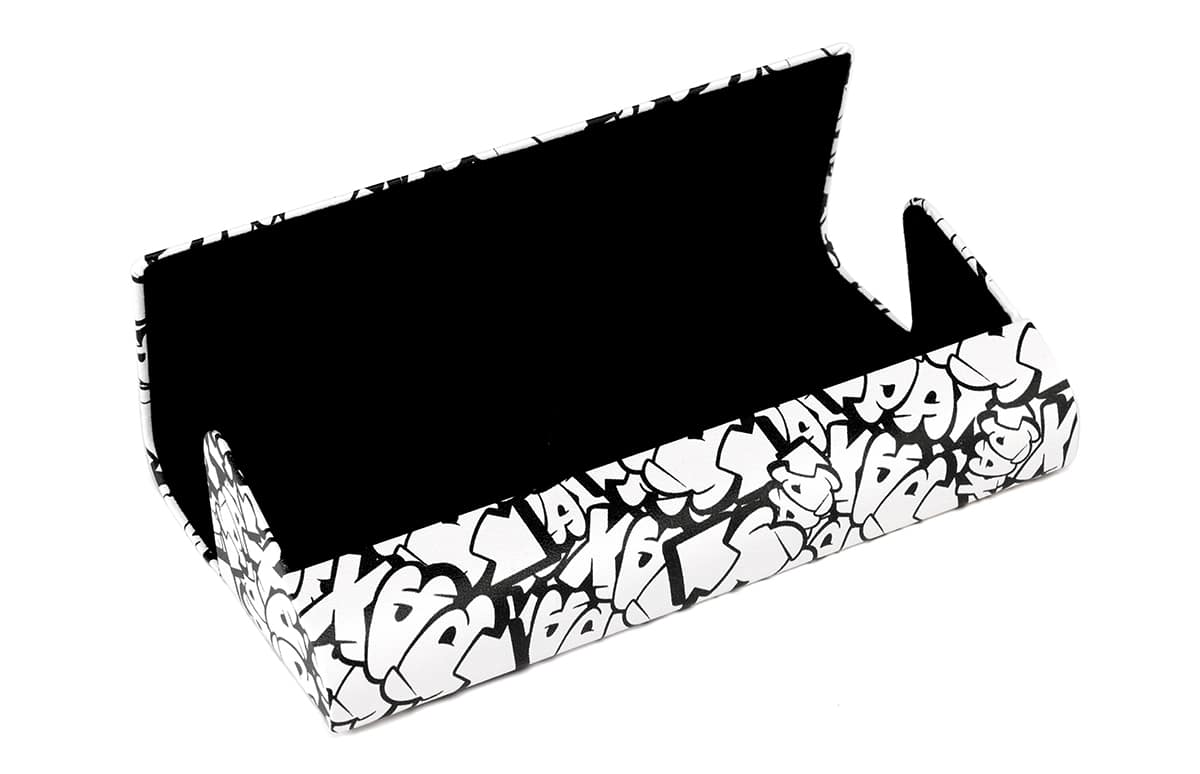 Black and White PAX Deluxe Eyewear Case-angle-view-02