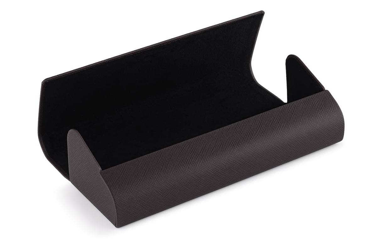 Brown Deluxe Eyewear Case-angle-view-02