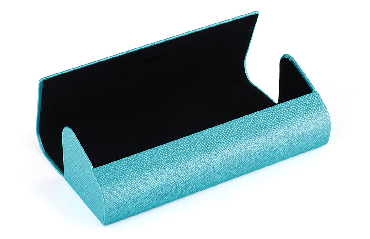 Blue Deluxe Eyewear Case-angle-view-02