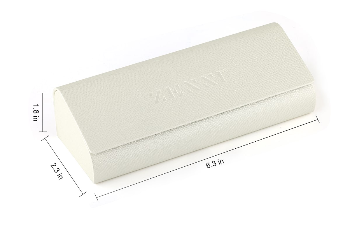 White Deluxe Eyewear Case-angle-view-03