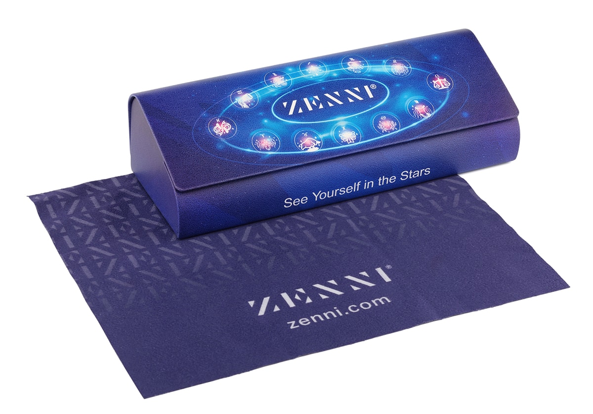 Blue Zodiac Collection Deluxe Eyewear Case-angle-view-03