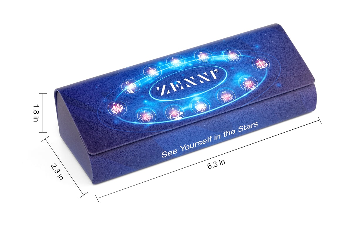 Blue Zodiac Collection Deluxe Eyewear Case-angle-view-04
