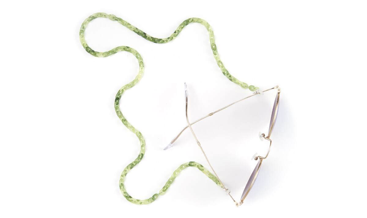 Green Mini Oval Link Eyeglass Chain-angle-view-01