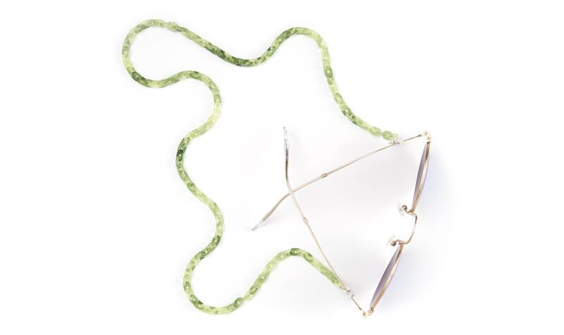 Green Mini Oval Link Eyeglass Chain