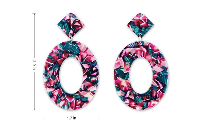 Floral Acetate Drop Earrings-angle-view-04