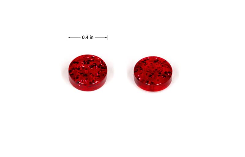 Red Glitter Acetate Stud Earrings-angle-view-01