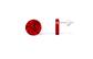 Red Glitter Acetate Stud Earrings-angle-view-02 thumbnail