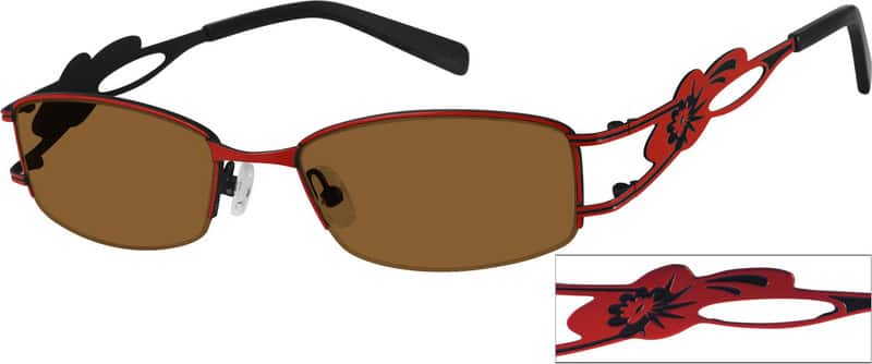 Angle view of Sunglasses A8493018 in Red