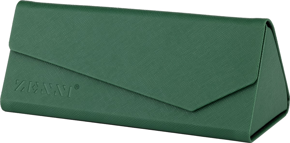 Green Deluxe Tri-Fold Eyeglass Case-angle-view-01