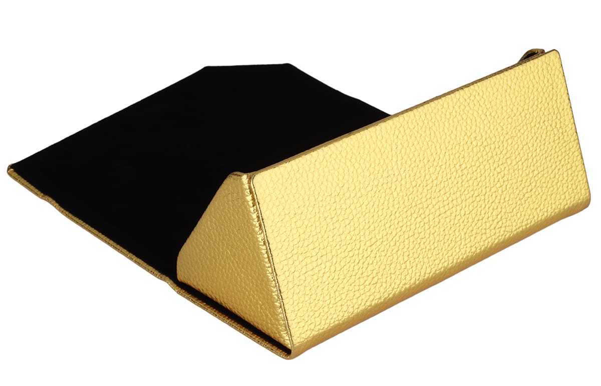 Gold Metallic Kittles x Zenni Case & Cloth-angle-view-02