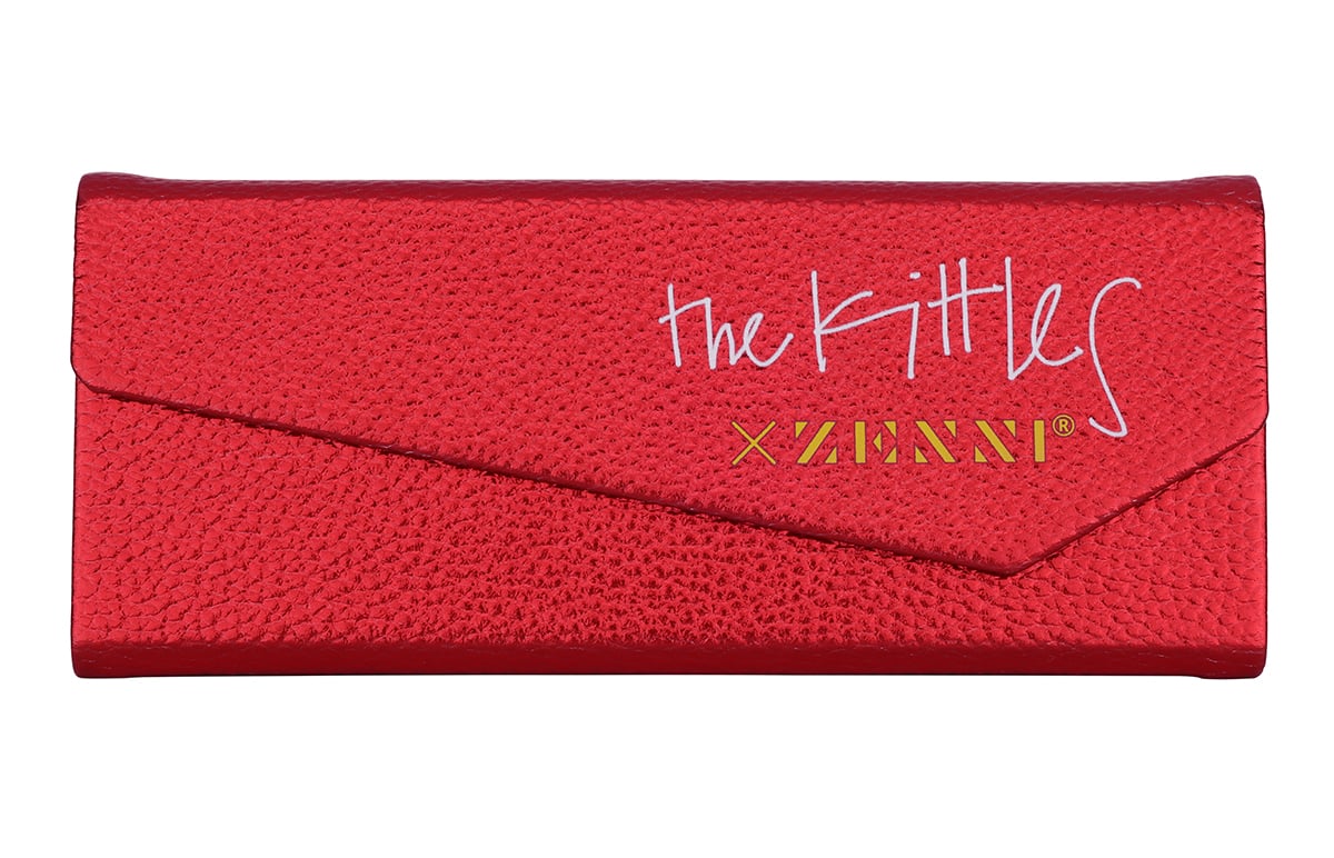 Red Metallic Kittles x Zenni Case & Cloth-angle-view-04