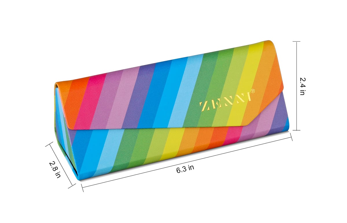 Rainbow Pride Tri-Fold Eyeglass Case-angle-view-06