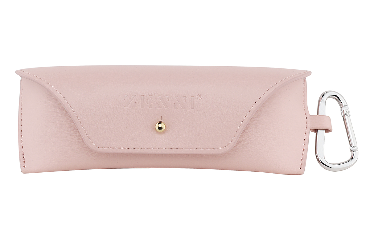 Pink Kids' Eyeglass Case with Carabiner