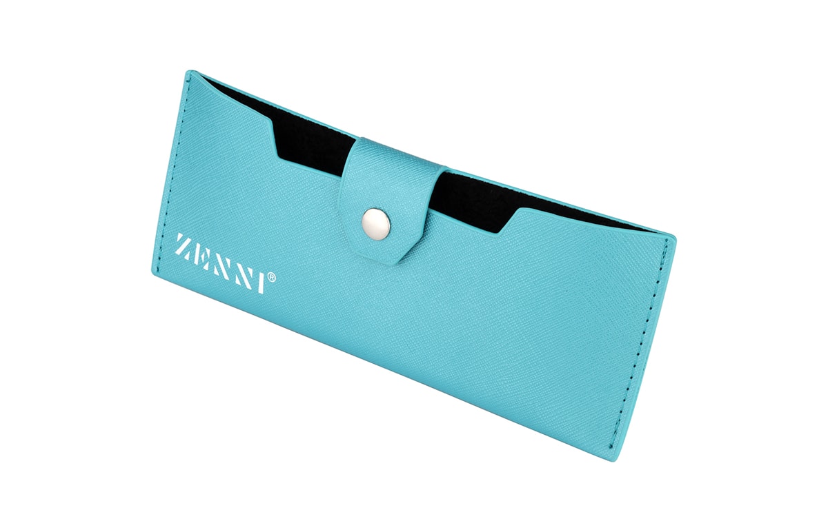 Zenni Teal Clasp Clip-On Case-angle-view-01