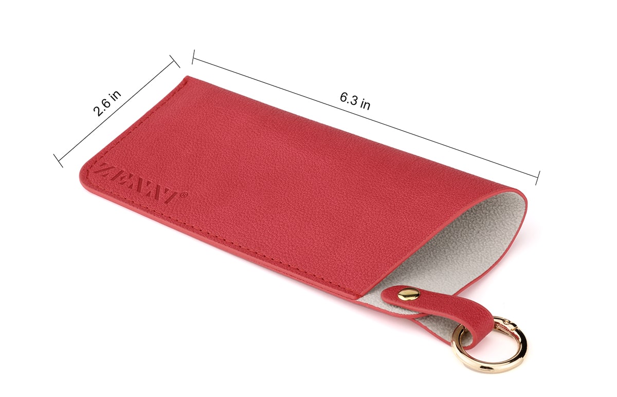 Red Pocket Clip-On Case with Keyring-angle-view-03