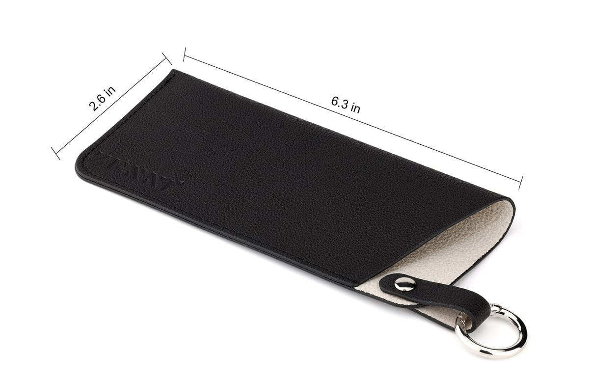 Black Pocket Clip-On Case with Keyring-angle-view-03