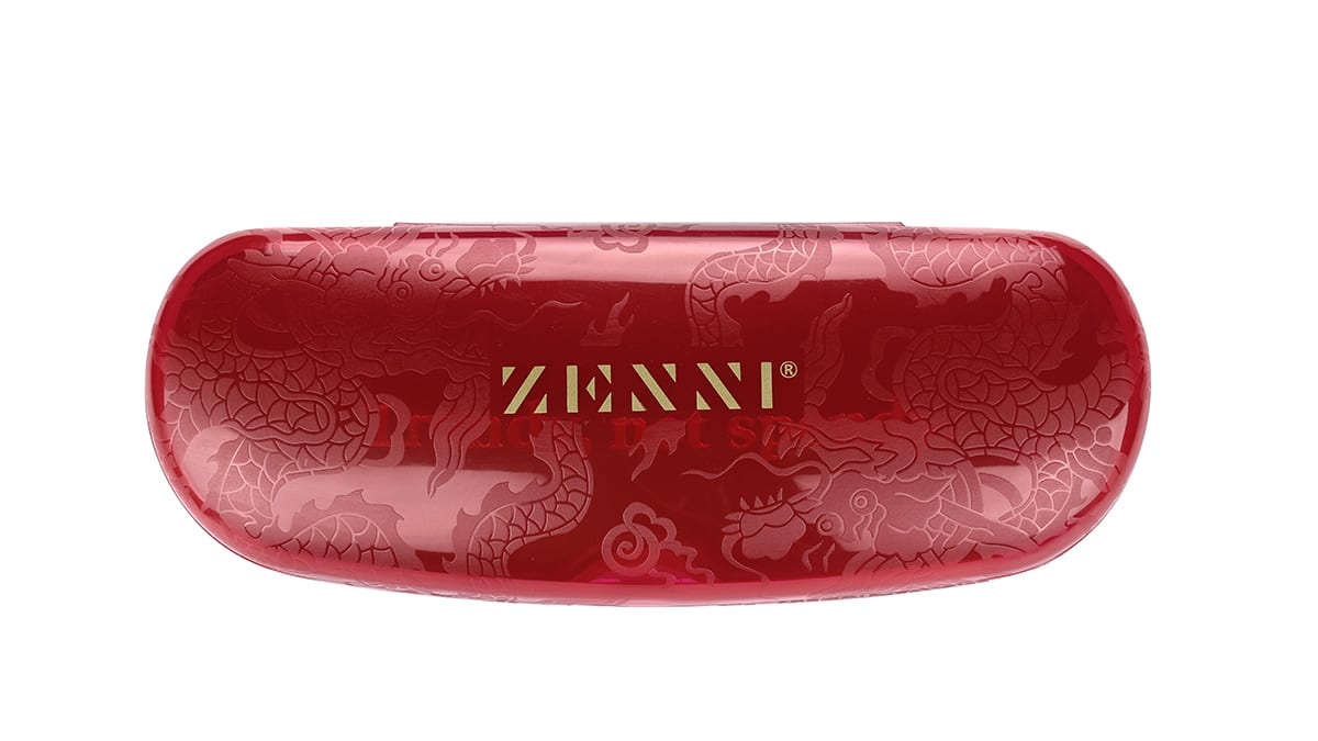 Red Lunar New Year Hard-Shell Eyeglass Case-angle-view-01