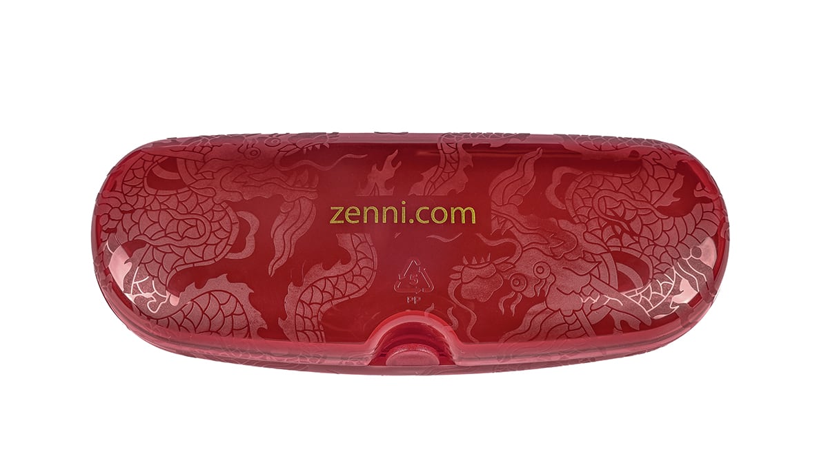 Red Lunar New Year Hard-Shell Eyeglass Case-angle-view-02