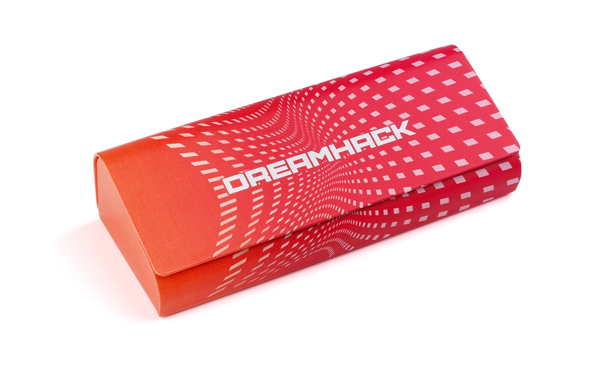 Orange  Dreamhack X Zenni Deluxe Eyewear Case-angle-view-01