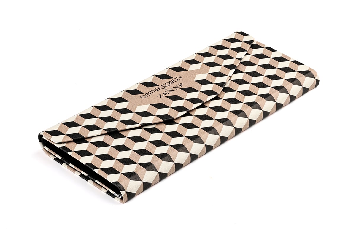 Brown Cynthia Rowley Tri-Fold Case & Cloth-angle-view-03