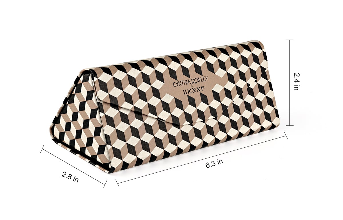 Brown Cynthia Rowley Tri-Fold Case & Cloth-angle-view-04