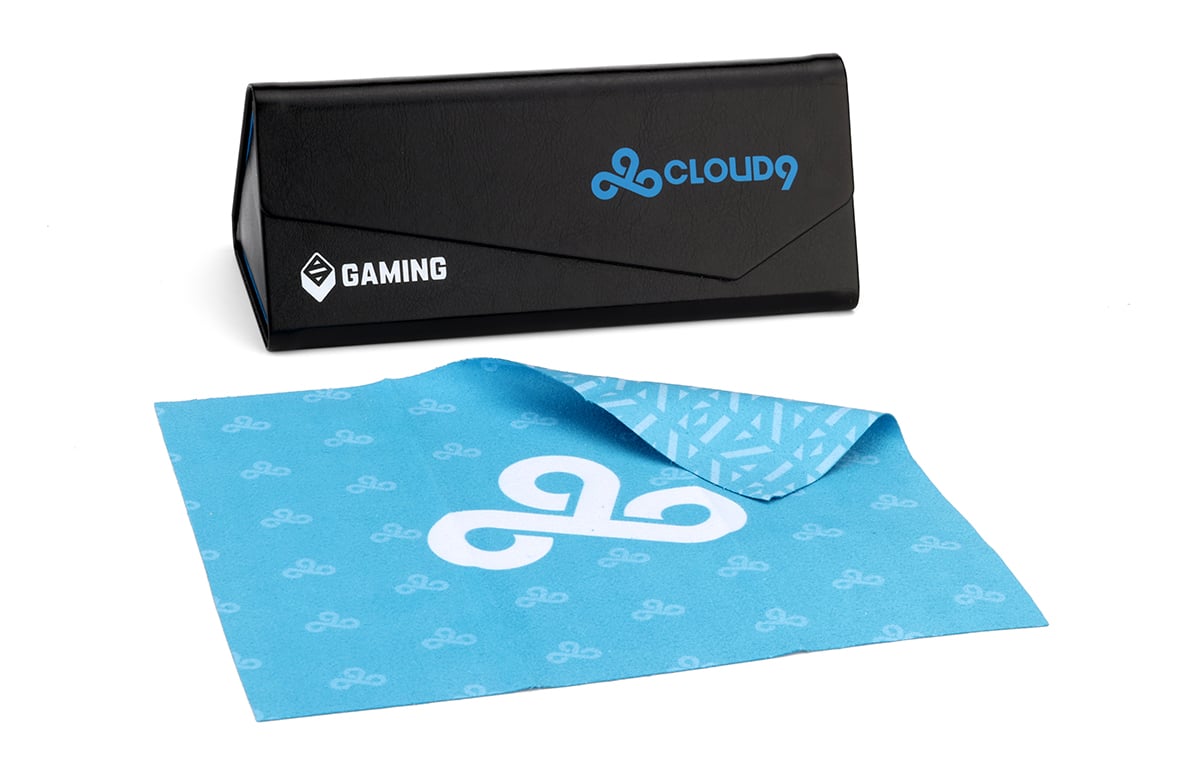 Noir Étui à lunettes à trois volets Cloud9-angle-view-02