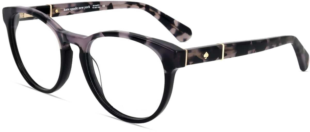 Angle view of Kate Spade CHARISSA CHARISS39 in Black and Ivory Tortoiseshell