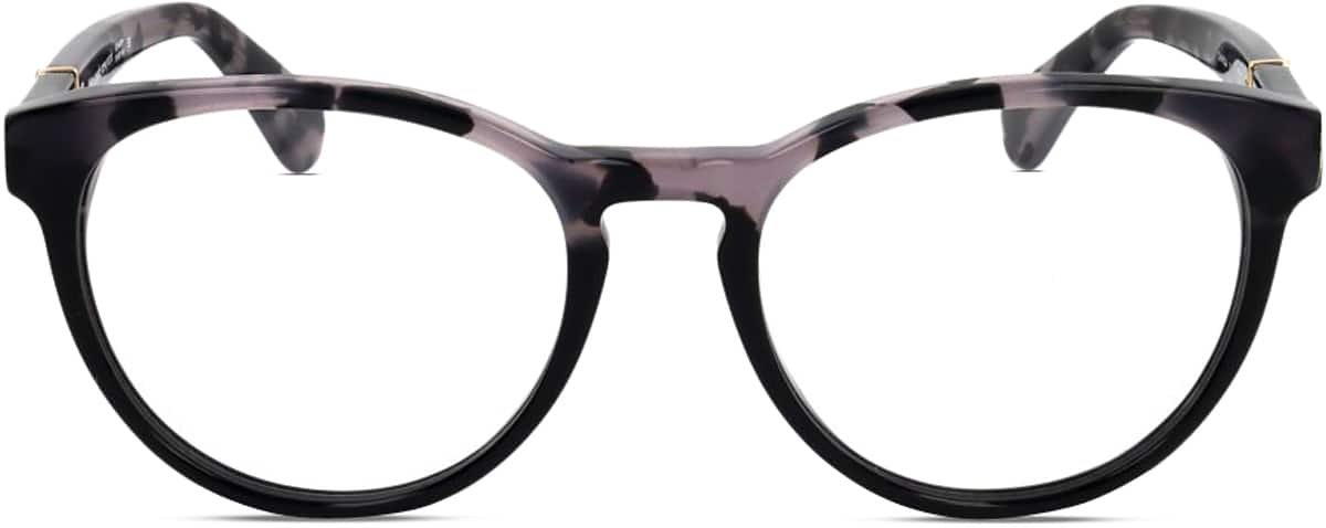 Front view of Kate Spade CHARISSA CHARISS39 in Black and Ivory Tortoiseshell