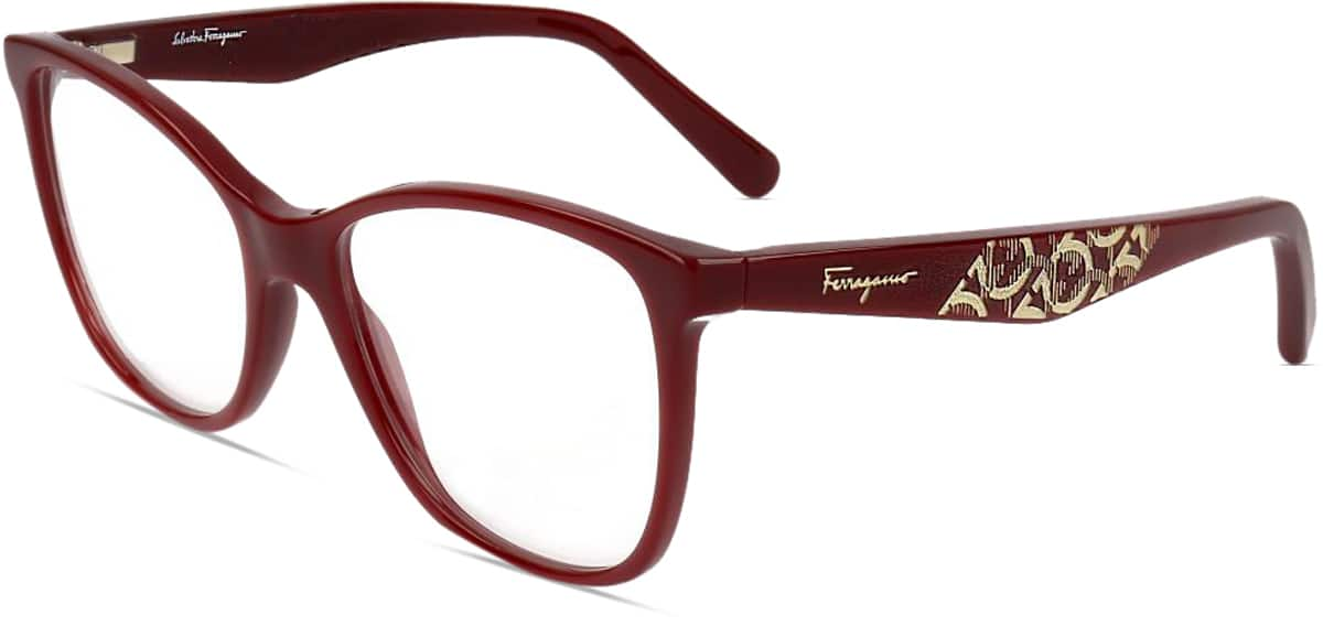 Angle view of Ferragamo FRG2903 FRG290345 in Burgundy