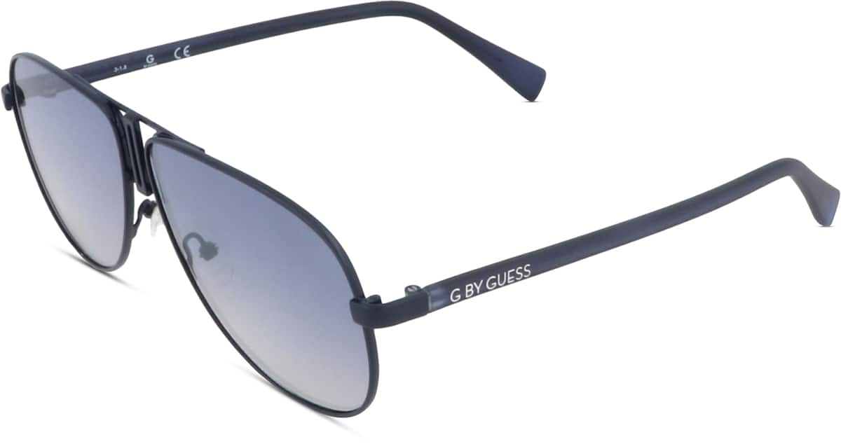 Angle view of Guess GG2148 GG214816 in Matte Blue