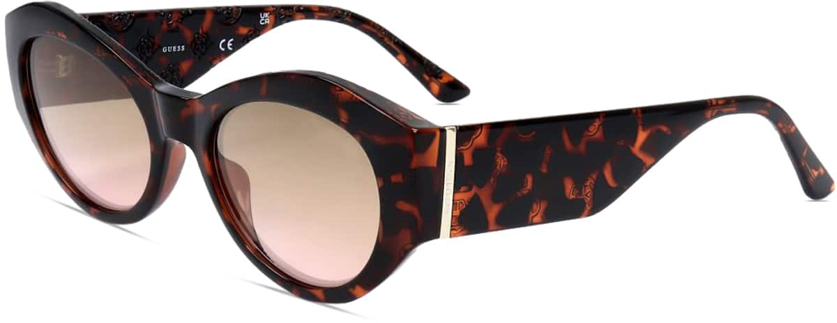 Angle view of Guess GUE7728 GUE772825 in Tortoiseshell