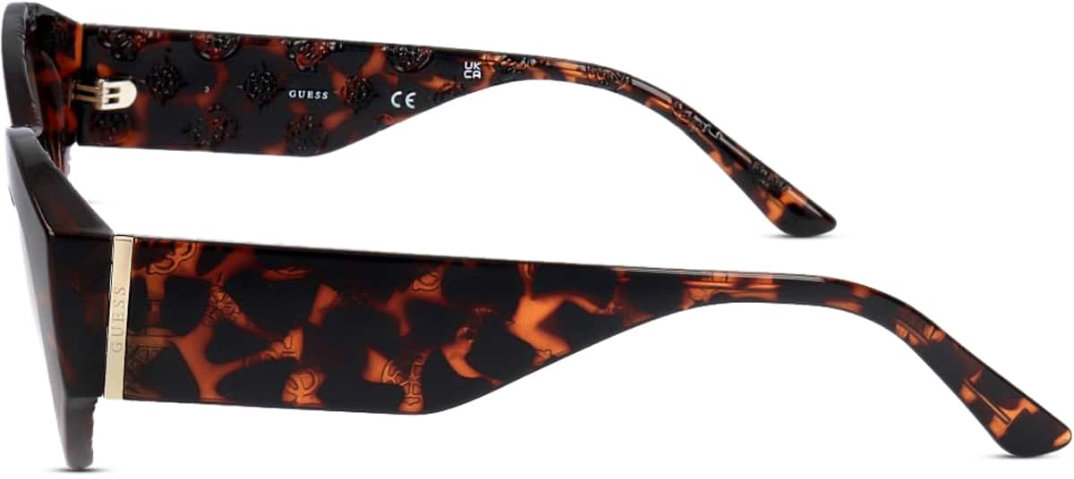 Side view of Guess GUE7728 GUE772825 in Tortoiseshell