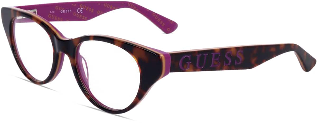 Angle view of Kids' Guess GUE9192 GUE919225 in Dark Tortoiseshell